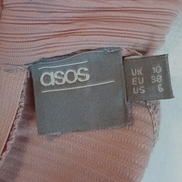 🍡 Asos pink dress size 6 bodycon midi - Picture 9 of 9